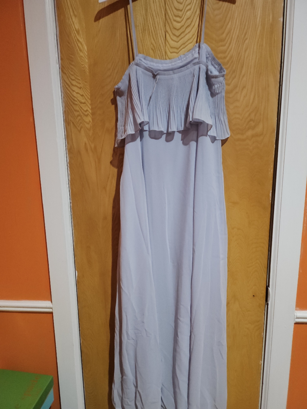 Club Monaco Pleated Off-Shoulder Maxi Dress In Light Lavender